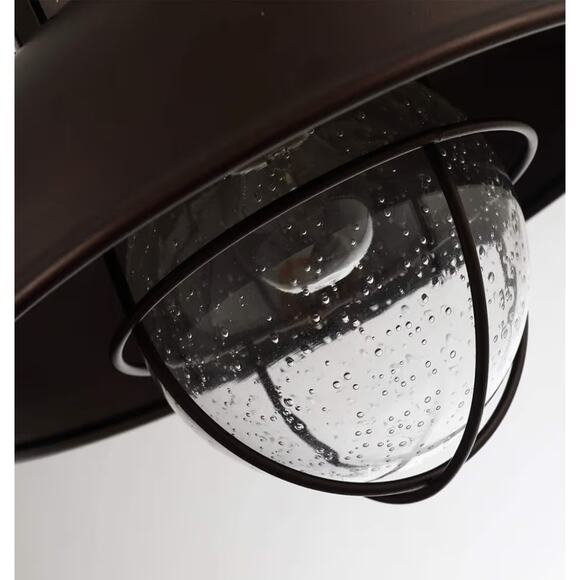 Flush Mount Outdoor Ceiling Light, Farmhouse, 10", Oil Rubbed Bronze #CE101M YC - Picture 4 of 8